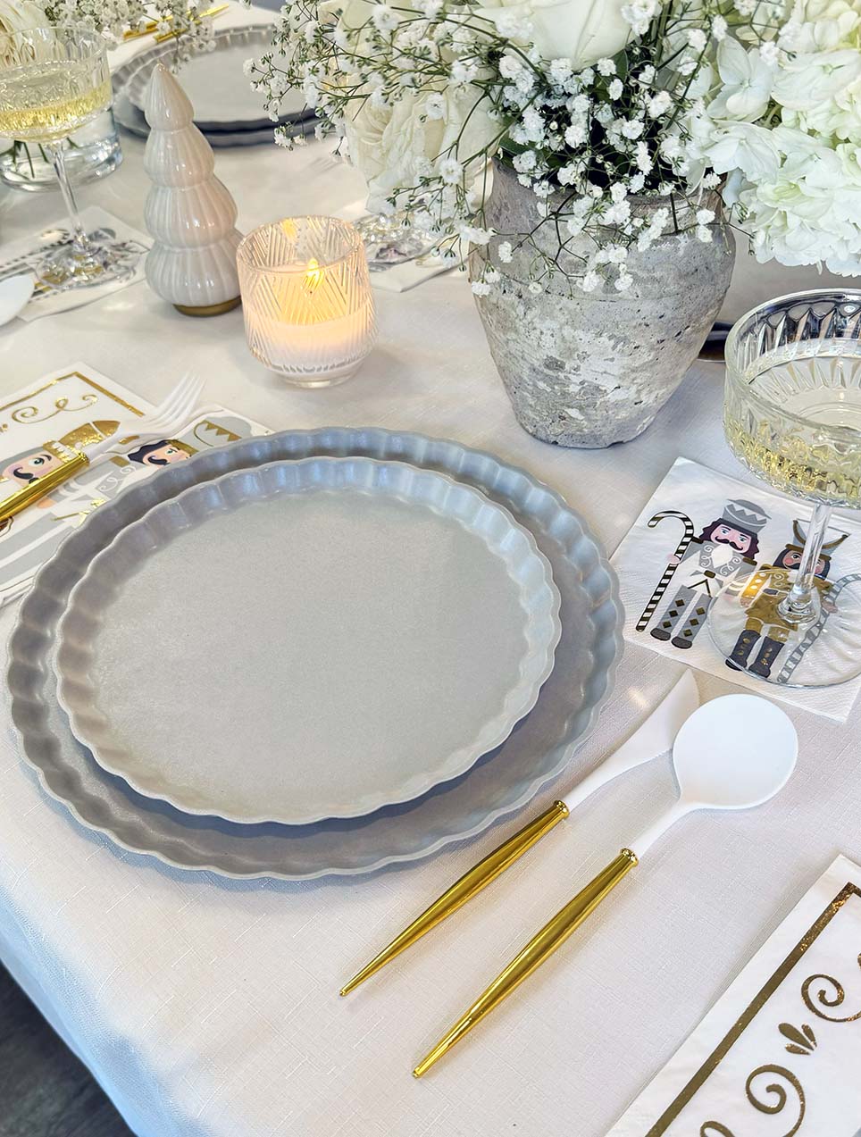 Frosted Nutcracker Table Setting