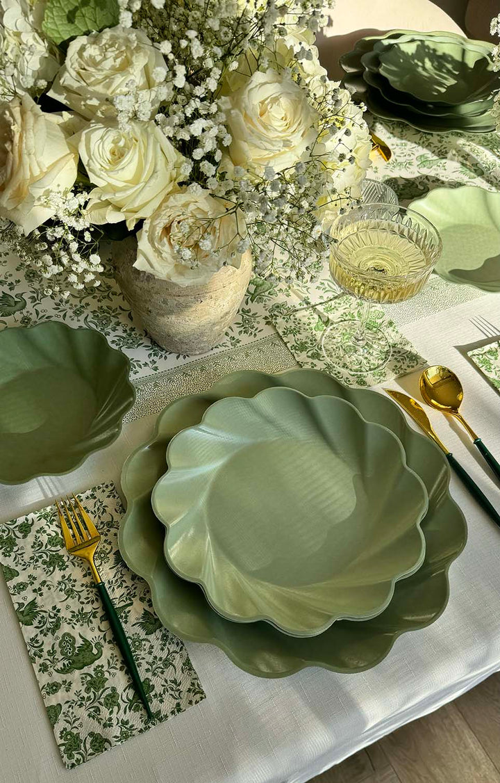 Royal Peacock Table Setting - Sage