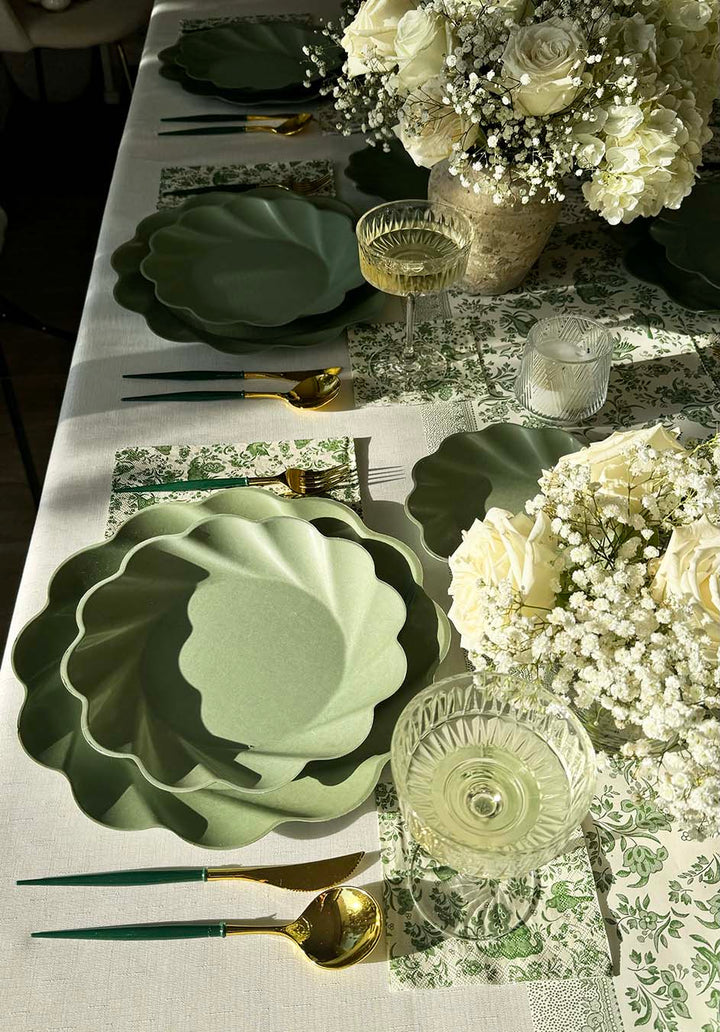 Royal Peacock Table Setting - Sage