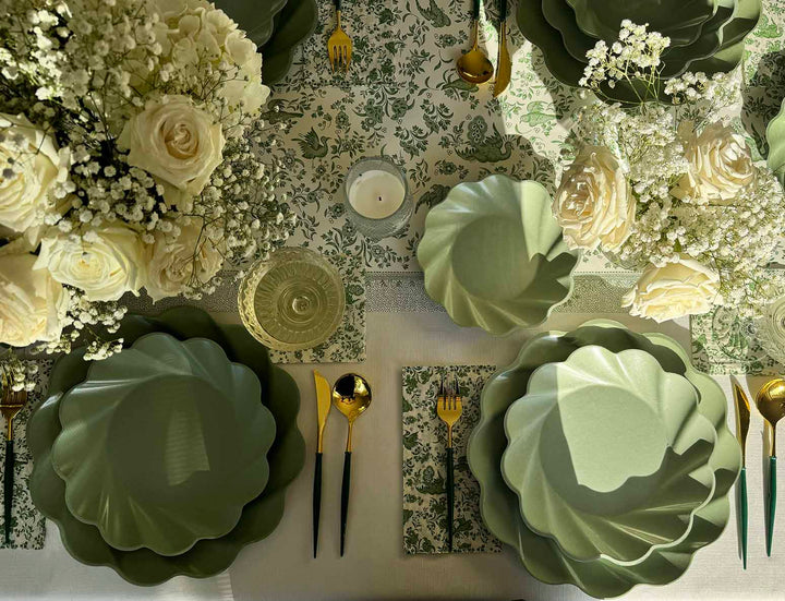 Royal Peacock Table Setting - Sage