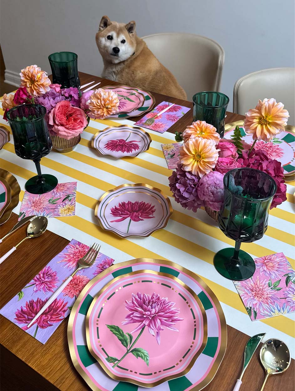 Dahlia Garden Table Setting