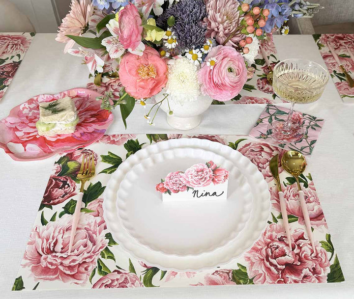 Peonies in Bloom Placemat - Pad of 18 Sheets