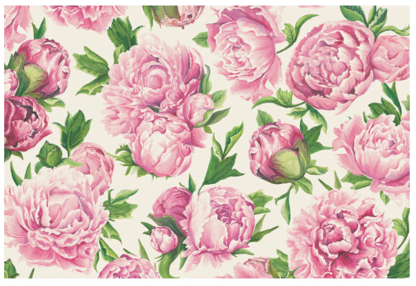 Peonies in Bloom Placemat - Pad of 18 Sheets