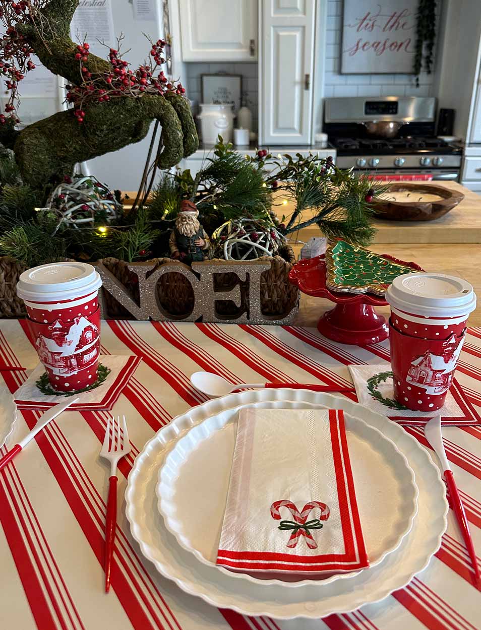 Holiday Hearth Table Setting