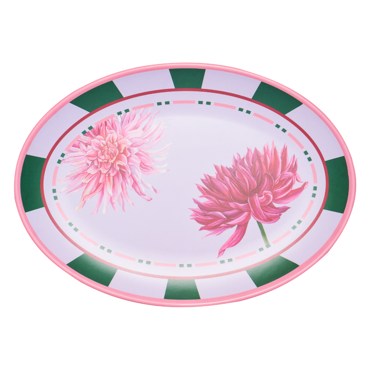 Dahlia Garden Melamine Serving Platter