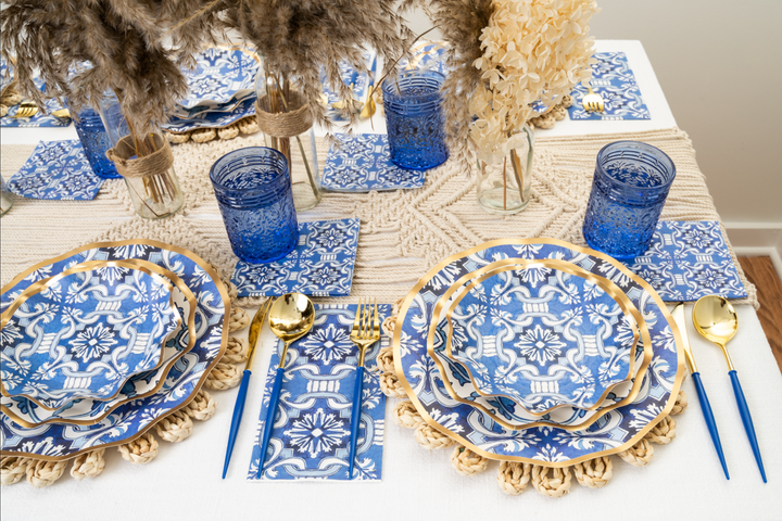 Moroccan Nights Wavy Paper Dinner Plate/8pk