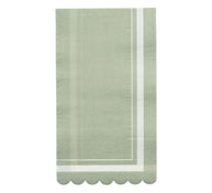 Guest Towel Scalloped Edge Sage/20 pkg