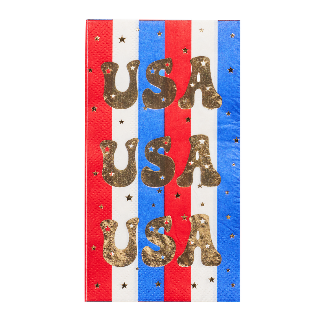 Modern Patriotic Guest Towels/20pk