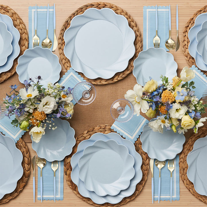 Eco Sky Blue Table Setting Complete Kit