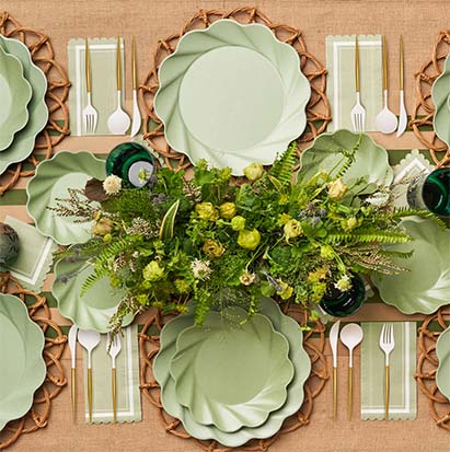 Simply Eco Compostable Table Setting - Sage