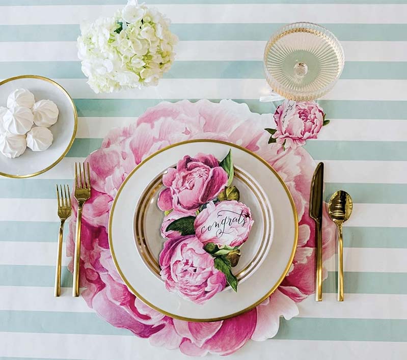 Peony Paper Placemat - 12 sheets