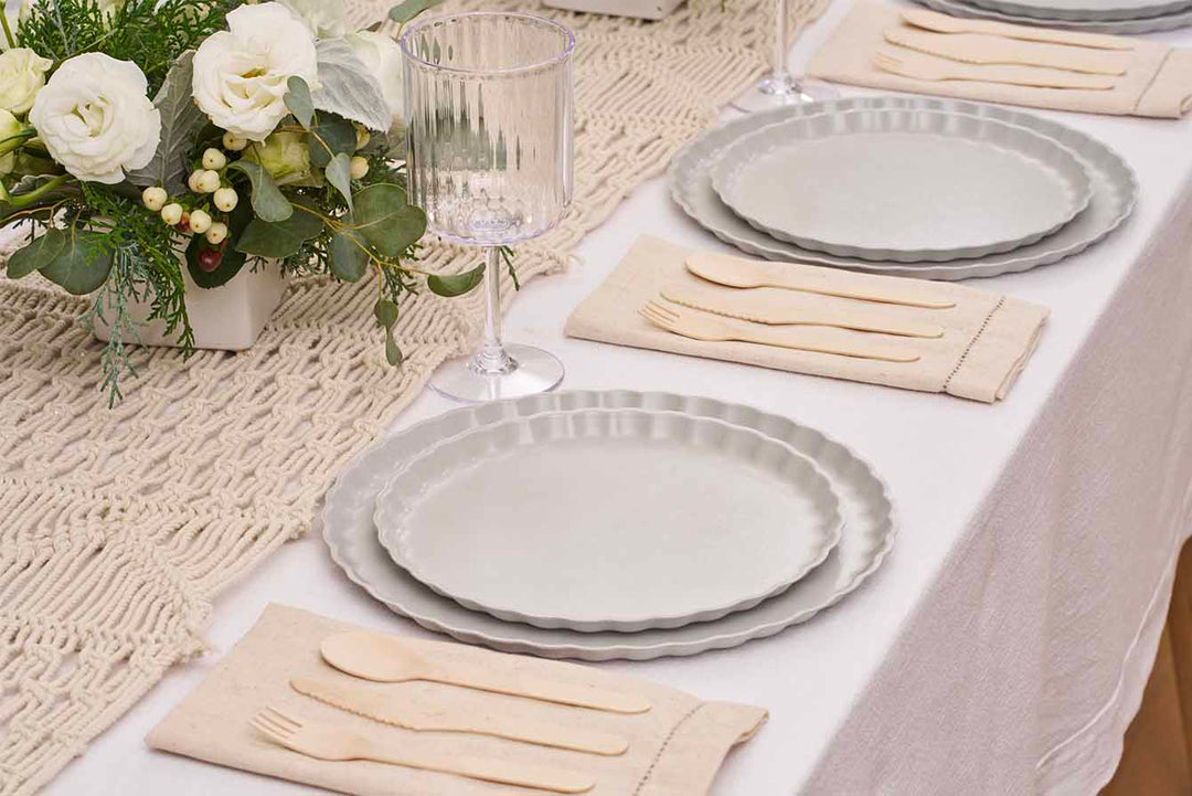 Simply Eco Dinner Plate- Concrete/8pkg