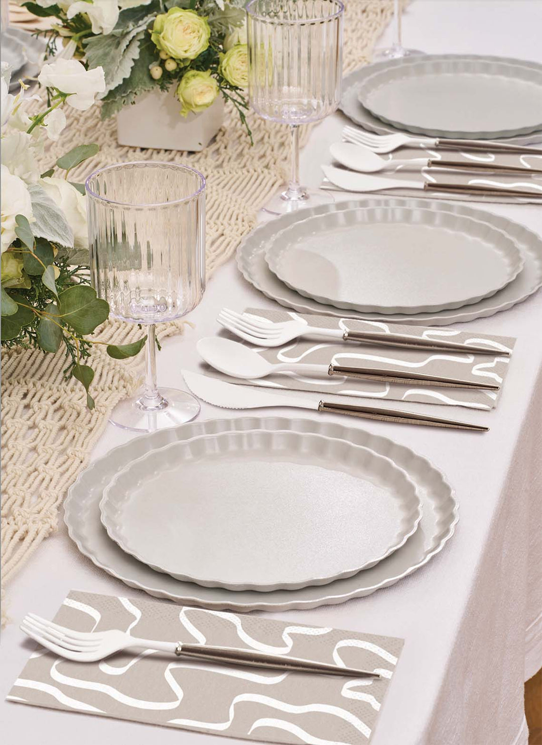 Simply Eco Compostable Table Setting - Concrete