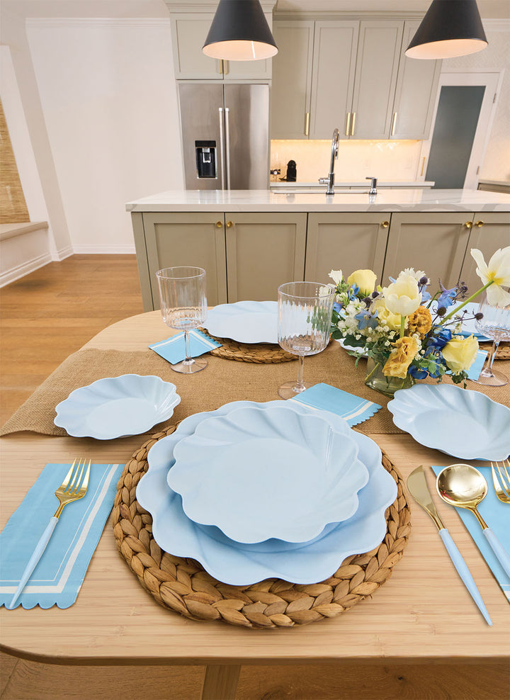 Simply Eco Compostable Table Setting - Sky Blue