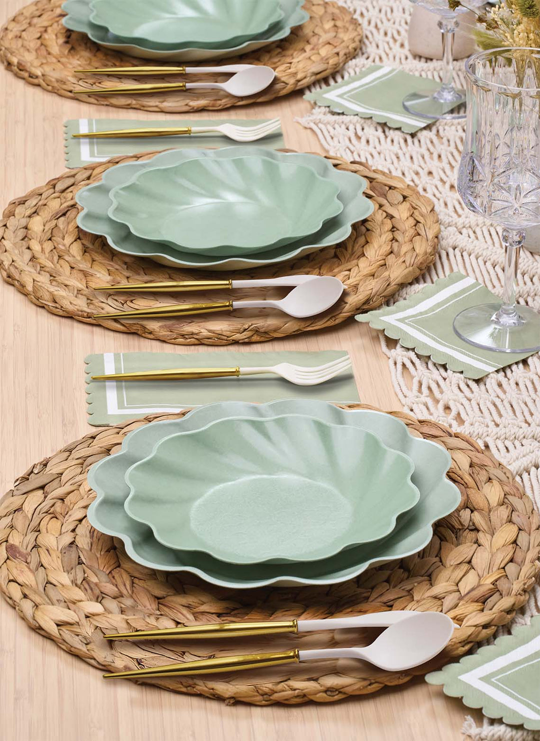 Simply Eco Compostable Table Setting - Sage