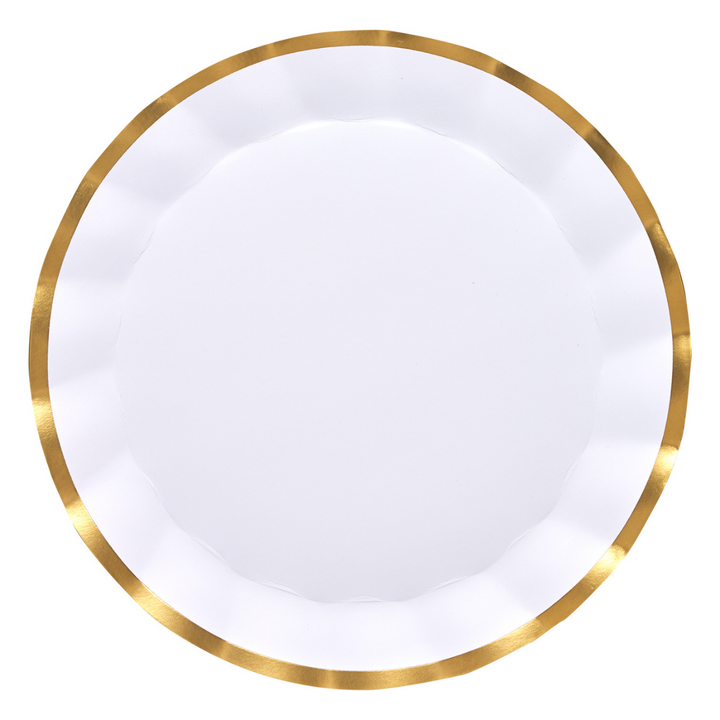 Everyday White Wavy Charger Plates/8pk