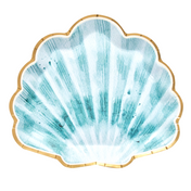 Pastel Sea Die Cut Shell Salad Plates/8pk