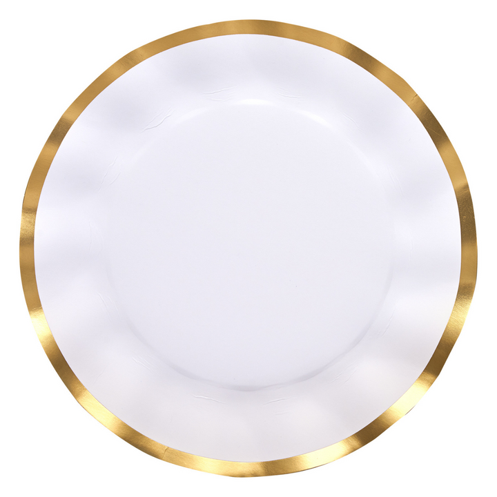 Everyday White Wavy Dinner Plate/8pk