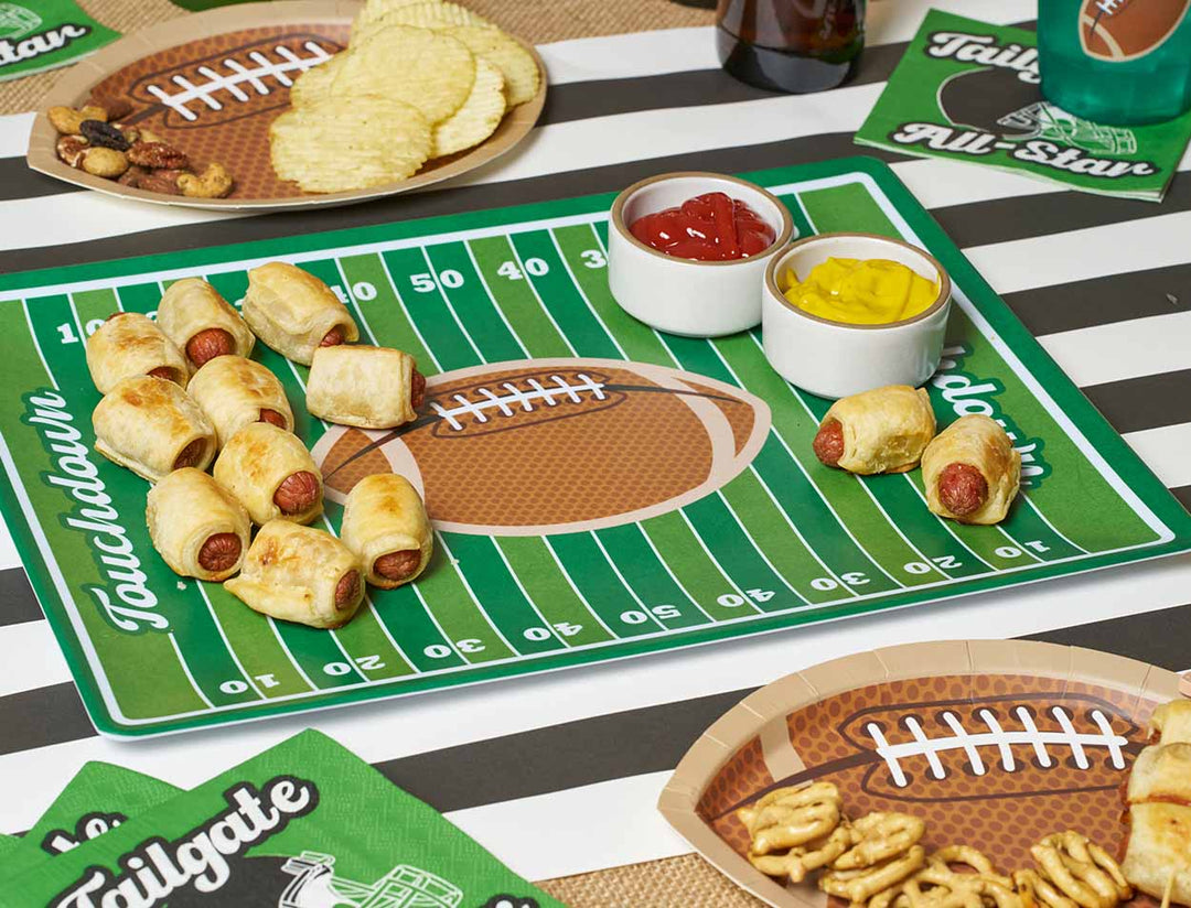 Tailgate Football Field Melamine Serving Platter