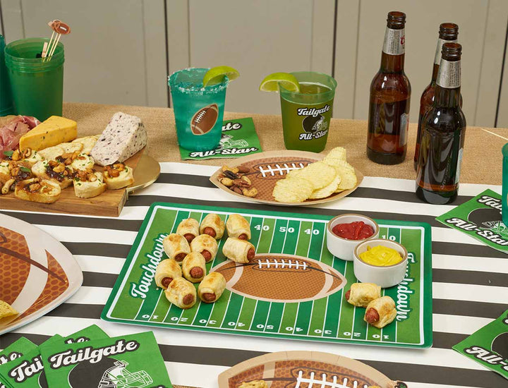 Tailgate Football Field Melamine Serving Platter