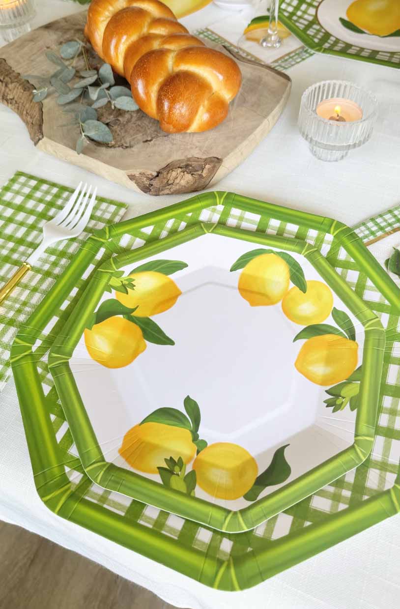 Lemon and Stem Table Setting