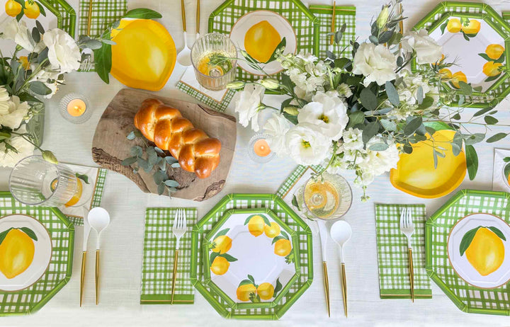 Lemon and Stem Table Setting