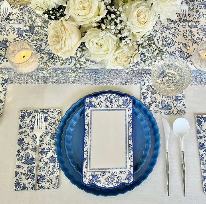 Royal Peacock Table Setting - French Blue