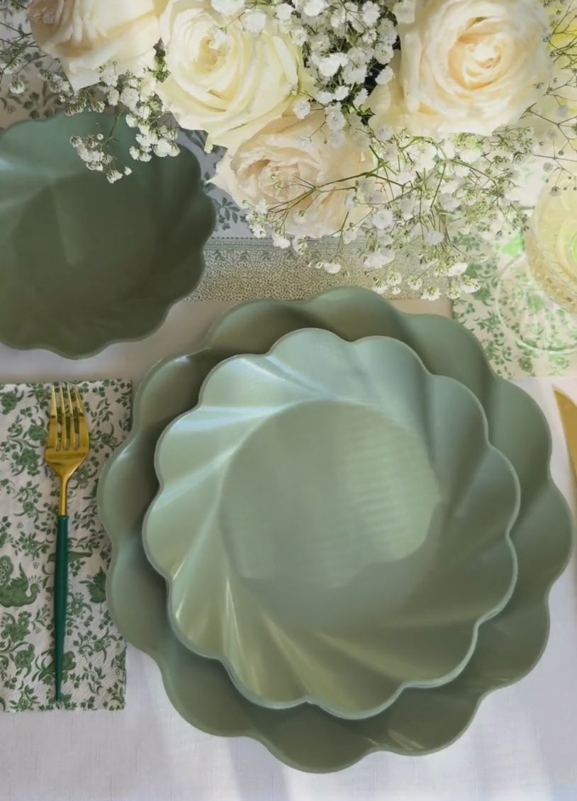 Royal Peacock Table Setting - Sage