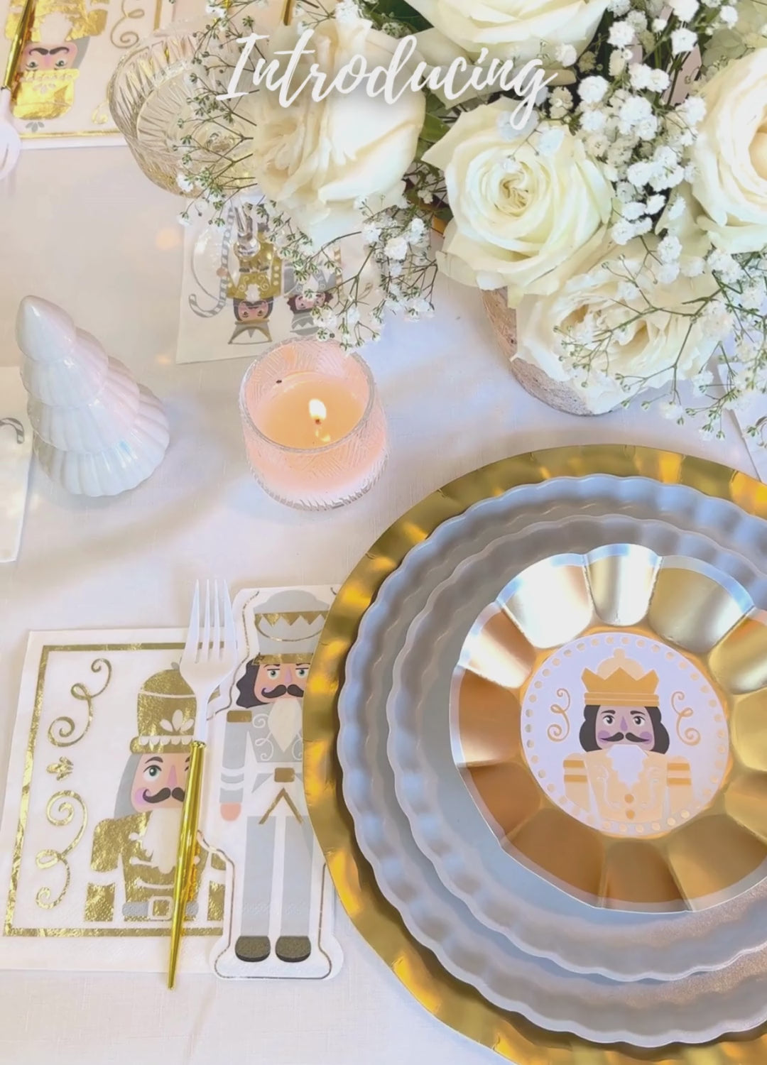 Frosted Nutcracker Table Setting