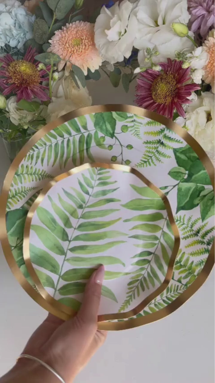 Wavy Salad Plate Fern & Foliage - 8pkg