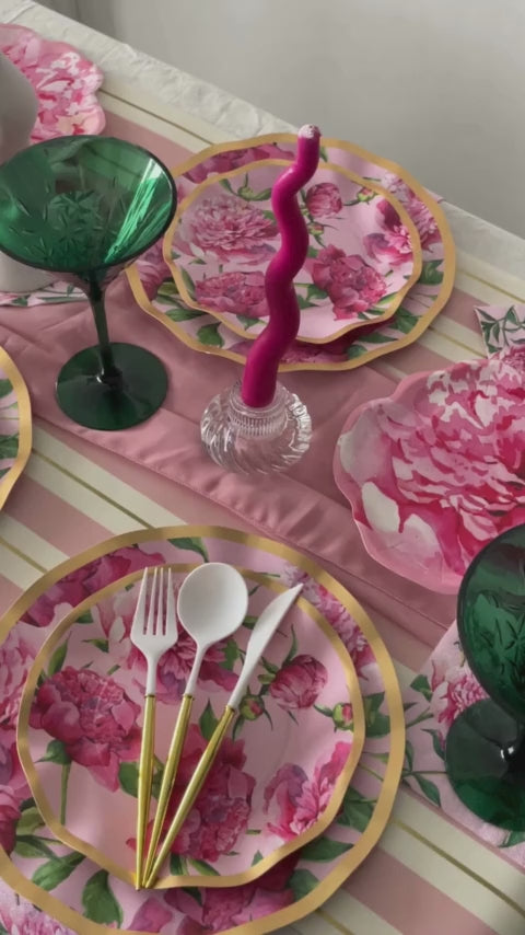 Pink Peonies Table Setting