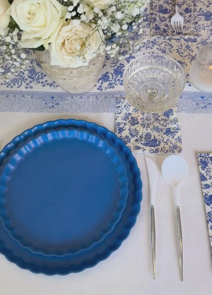 Royal Peacock Table Setting - French Blue