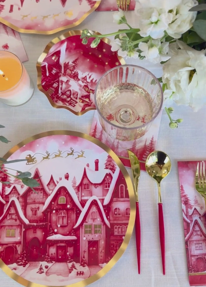 Christmas Village Table Setting