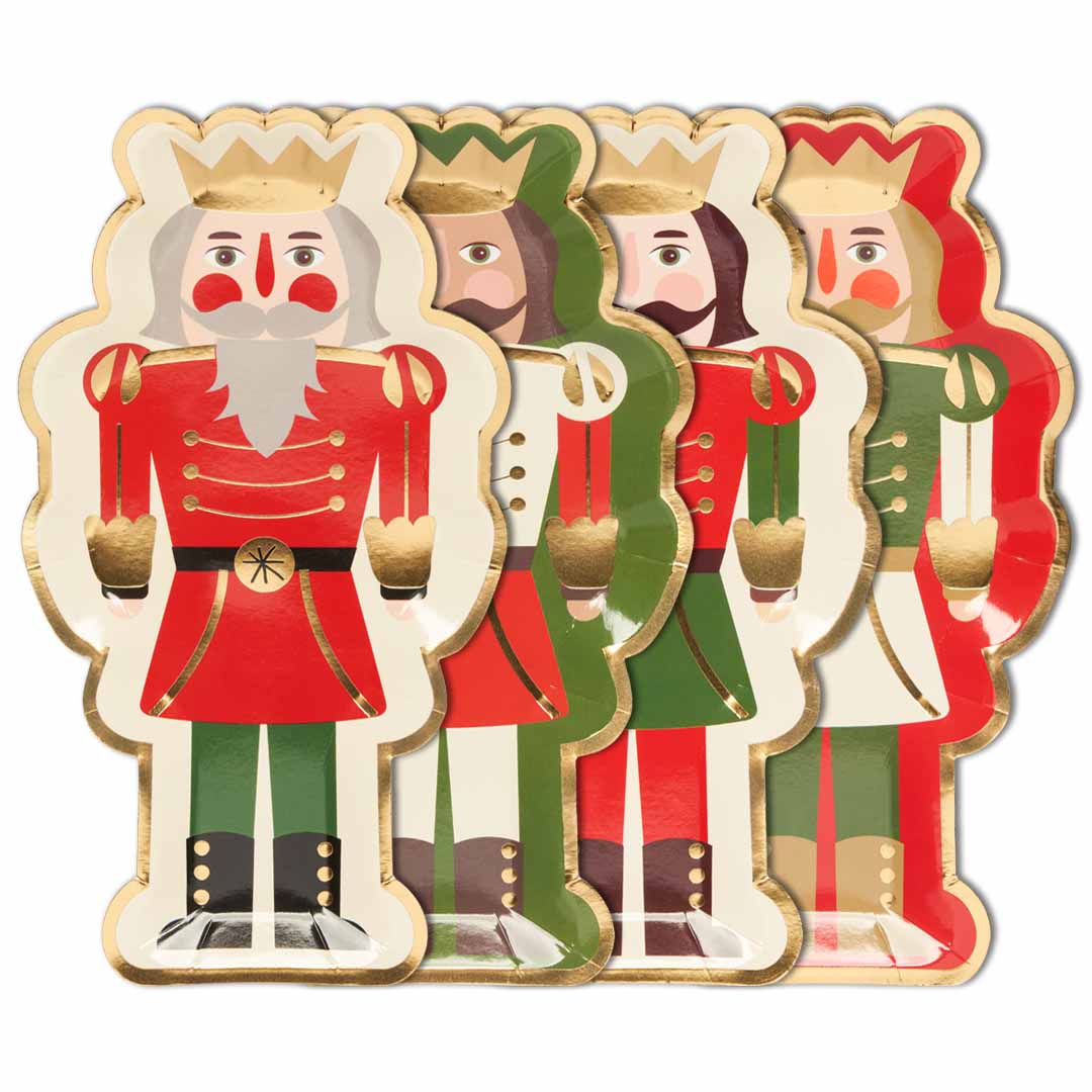 Salad Plate Nutcracker Christmas Assorted/8 pkg