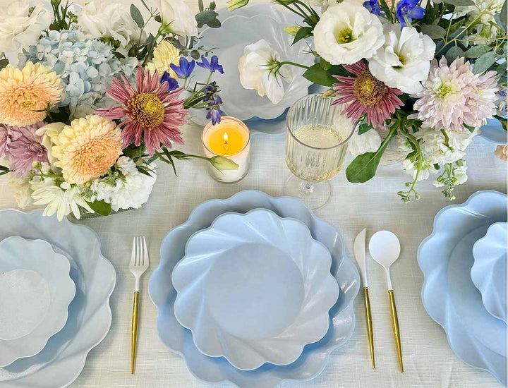 Eco Sky Blue Table Setting Complete Kit