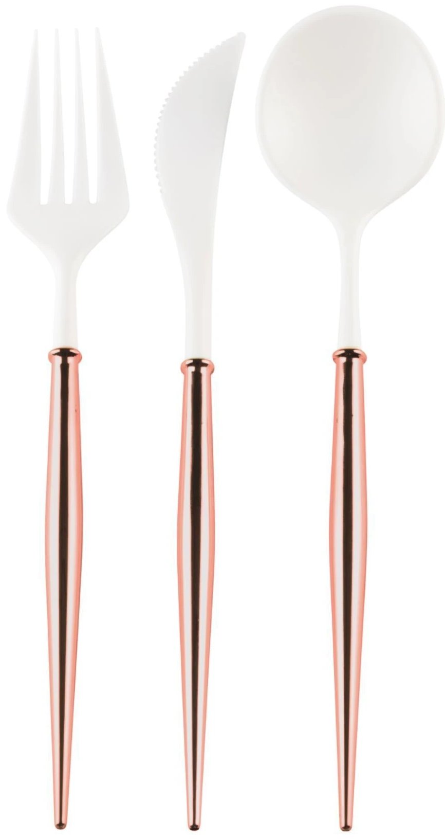 Rose Gold Bella Assorted Plastic Cutlery/24pc, Service For 8 ...