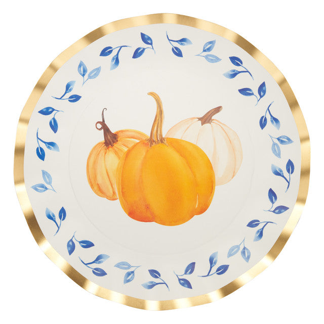 Wavy Dinner Plate Harvest Blues/8 pkg